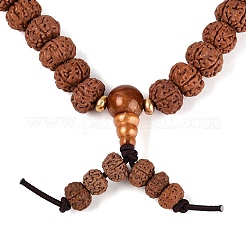 Buddhistischer Schmuck Gebet 108 Rudraksha Samen Mala Perlen Halsketten&nbsp;NJEW-M102-02