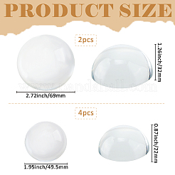 6 Stück Glaskabochons&nbsp;GLAA-FH0001-85