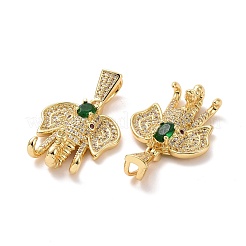 Латунные микро проложить кубического циркония подвески&nbsp;ZIRC-F134-27G-03