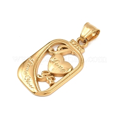 Pendentifs en acier inoxydable 304 avec placage ionique (IP)&nbsp;LS-STAS-K316-05G