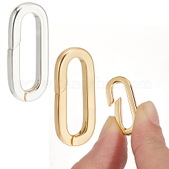 10 pz. 2 anelli di chiusura a molla in ottone colorati&nbsp;KK-BBC0018-26A