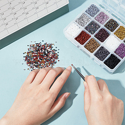 300g 15 perles de rocaille en verre de style&nbsp;SEED-NB0001-38