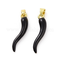 Подвески из латуни с покрытием из эмали&nbsp;KK-C008-19G-01