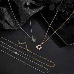 20 шт. 2 стиля ожерелья из нержавеющей стали 304 в виде цепочки-кабеля/ролика&nbsp;STAS-UN0056-49