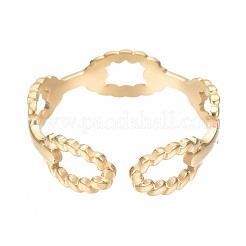 Кольцо-манжета овальной формы из нержавеющей стали 304&nbsp;RJEW-T023-18G