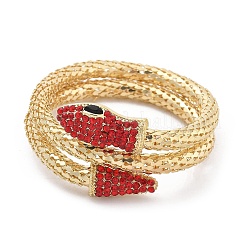 Браслеты из змеиного сплава со стразами для женщин&nbsp;BJEW-G085-01G-01