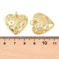 Pendenti in zirconi cubici trasparenti in micro pavè di ottone&nbsp;KK-C166-01G