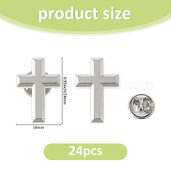 Броши-булавки из сплава креста&nbsp;AJEW-FH0006-07A-P