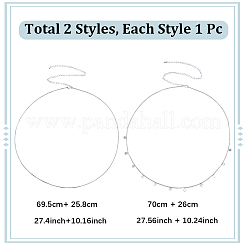 2 шт. железная цепочка на талию&nbsp;AJEW-WH20019-21P
