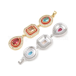 Латунные микро проложить кубического циркония большие кулоны&nbsp;KK-K412-02