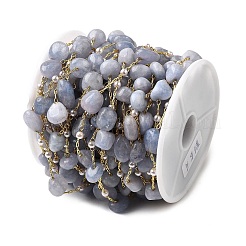 Chaînes de perles artisanales en pépites d'aventurine naturelle&nbsp;CHC-F020-04G-03