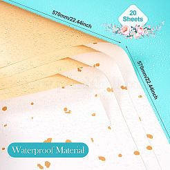 20 лист пластиковой упаковки для букетов цветов из золотой фольги&nbsp;DIY-TAC0025-13A