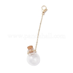 Decorazioni pendenti con bottiglie dei desideri in vetro vuote&nbsp;HJEW-JM02662-07