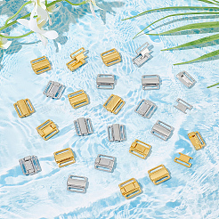 60 шт. 2-х цветные зажимы для бикини из цинкового сплава&nbsp;FIND-NB0004-65