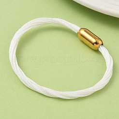 Armbänder aus Edelstahl 304 mit Polyester-Metallkordel für Damen&nbsp;BJEW-Z145-01G-32