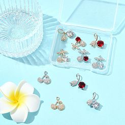 10 шт. 10 стиля латунные подвески с микропаве и кубическим цирконием&nbsp;KK-FS0001-80