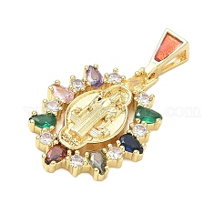 Pendentifs religieux en laiton pavé de zirconiums cubiques&nbsp;CU-CBA83A6-01C-G