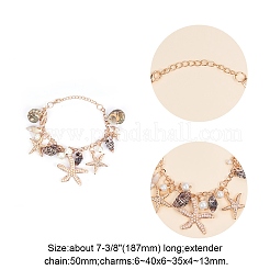 Trendige Seestern und Conch Schmuck-Sets&nbsp;SJEW-PH0001-02G