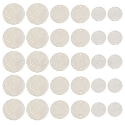 90 шт. 3 стиля натуральные подвески-соединители для дисков из ракушек Capiz&nbsp;BSHE-MB0001-01