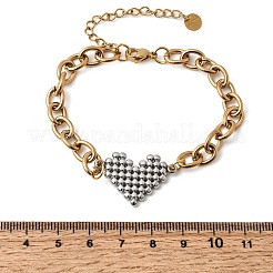 Pulseras de eslabones de acero inoxidable 304&nbsp;BJEW-K264-02B-G