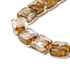 Handgefertigte Bunte Malereiperlen aus Goldfolie und Silberfolie&nbsp;FOIL-C001-01B-05
