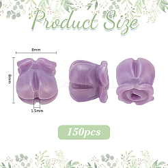 150 pièce de perles d'imitation de résine opaque&nbsp;RESI-PH0002-77B