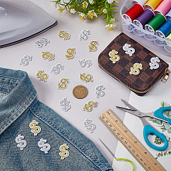 24 шт. 2-х цветные полиэстеровые вышитые нашивки на ткань&nbsp;PATC-FG0003-49