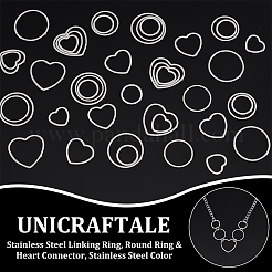 60 шт. 6 стиля соединительного кольца из нержавеющей стали 304&nbsp;STAS-UN0056-44