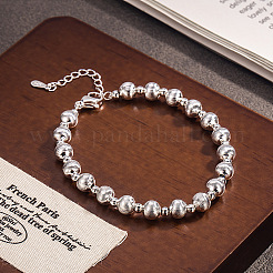 Runde Armbänder aus Messingperlen für Damen&nbsp;WG861DA-01