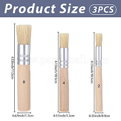 3 set di pennelli per pittura a olio con setole di maiale&nbsp;OFST-CP0001-23B