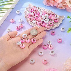150pcs perles européennes en résine opaque&nbsp;RESI-TA0004-61C