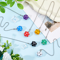 7 шт. 7-цветные акриловые подвески для потолочных вентиляторов с цепочкой-удлинителем&nbsp;HJEW-DC00015