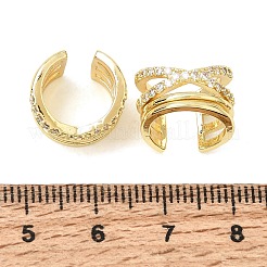 Orecchini da donna con polsino in ottone con micro pavé di zirconi cubici&nbsp;CU-CBAE7DF-19G