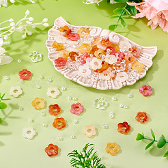 100шт 5 цвета прозрачные акриловые бусины&nbsp;MACR-TA0002-58