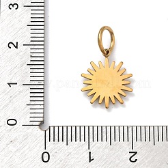 Anhänger aus 304 Edelstahl mit Mikropflaster und klaren Zirkonia&nbsp;STAS-Z189-01G-02