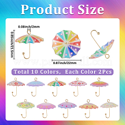 20 pz 10 colori pendenti in acrilico&nbsp;MACR-SC0001-97