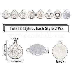 16 Stück 8 Stil 201 Edelstahl-Charms&nbsp;STAS-SC0002-22AS