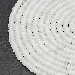 Бусины из натурального белого нефрита&nbsp;G-P575-A13-4x2mm