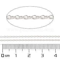 925 chaîne en argent sterling plaquée rhodium anti-ternissement&nbsp;LS-STER-E072-02P-01