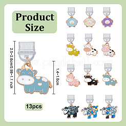 Bouchons anti-poussière mobiles en plastique 13 pièces&nbsp;HJEW-OC00199