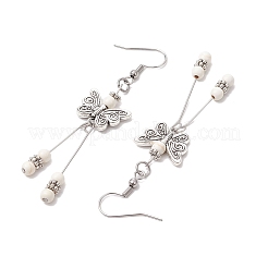 Серьги-кисточки в форме бабочки из нержавеющей стали 304&nbsp;EJEW-JE06422-01