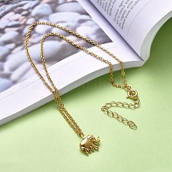 Collane del pendente elefante&nbsp;NJEW-JN03078-05