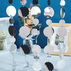 1м диск для домашних животных подвесное украшение из пайеток&nbsp;AJEW-WH0270-775A