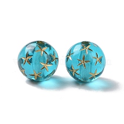 Прозрачные акриловые бусины&nbsp;X-OACR-E015-19