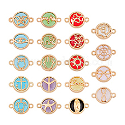 38 шт. 19 стиля стеклянных соединительных подвесок&nbsp;GLAA-DC0001-26