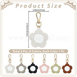 6 pendentif décoratif en cuir PU 6 couleurs&nbsp;HJEW-CL0001-15