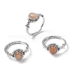 Кольца из натурального драгоценного камня&nbsp;RJEW-A084-03P