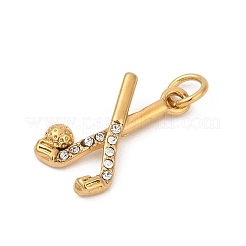 Pendentifs en acier inoxydable 304 micro pavés de zircones cubiques&nbsp;STAS-D305-02G-C