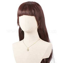 Collier pendentif en forme de larme d'aventurine verte naturelle&nbsp;NJEW-JN03900-02