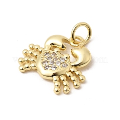 Pendenti in zirconi cubici trasparenti in micro pavè di ottone&nbsp;KK-H267-065G